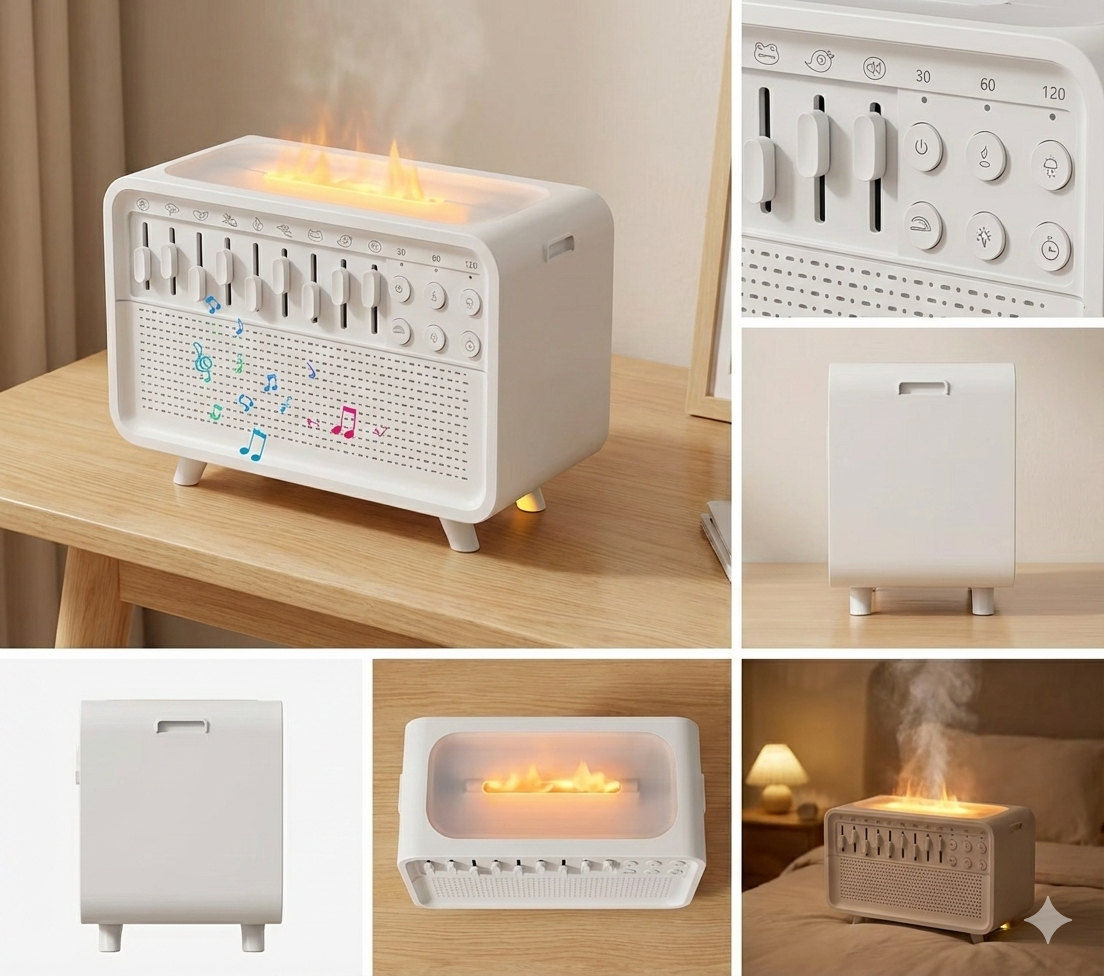 Humidificateur PureBrume - Diffuseur d’Arômes, Brumisateur et Veilleuse